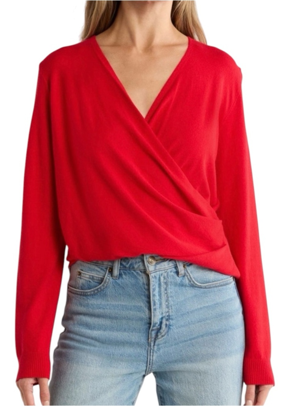 NWT Gemma + Jane Scarlet Crossover Front Sweater - Size M